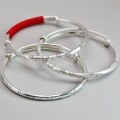 wholesale 999 Sterling Silver Rabbit Carrot Patterned Bracelet, Simple and Sweet Minimalist Jewelry, Push-Pull Design-0-2