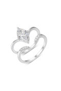 wholesale S925 Silver Set with Marquise-Cut Moissanite Ring Combination Standalone Site Best-Selling Fashionable and Elegant Style-0-17