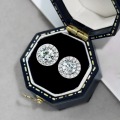 wholesale S925 Sterling Silver Cross-Border Europe and America Ring, Earrings, Necklace Set with Round Main Stone and Sparkling Zircon Inlay for Women, High-End Feel-0-3