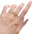 wholesale S925 Sterling Silver 125 Carat Cushion Cut Yellow Simulated Diamond Square Ring for Women-0-4