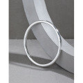 wholesale S990 pure silver minimalist geometric glossy 42mm Korean version ins niche design textured women's bracelet-0-1