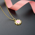 wholesale S925 silver minimalist fashion pendant, stylish round pendant jewelry, Korean-style zircon collarbone chain-0-1