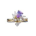 wholesale S925 Sterling Silver 5*7 Purple Scepter Ring, Aura of Prosperity, Petite Fairy Sweet Style-0-4