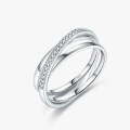 wholesale S925 Sterling Silver Three-Circle Wrapped Ring with Luxurious and Fashionable Design for Daily Wear-0-0