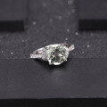 wholesale S925 silver inlaid natural crystal gemstone ring, women's。-0-1