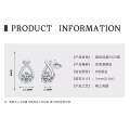 925 Sterling Silver Square Double Prong Single Stone D Color Moissanite Earrings-0-24