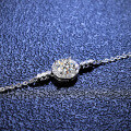 925 Sterling Silver Moissanite Round Bead Simple Women's Bracelet Live Stream Best-Seller Direct from Manufacturer-0-0