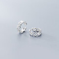wholesale Metal S925 silver ear clip for women, minimalist, no-piercing, hollow heart, girly ear accessory G3684-0-1