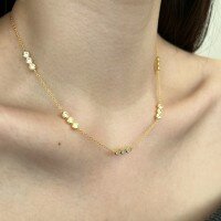 wholesale S925 Sterling Silver Light Luxury Hit Women's Necklace, Exquisitely Set with Round Zirconia in a Minimalist and Elegant Design, Advanced Collarbone Chain-Platinum DY190889-SW-WH 925 silver