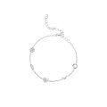 wholesale S925 Sterling Silver Bread Head Bracelet for Women, Korean Minimalist Silver Jewelry, Luxury Design Accessories-0-4