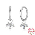 wholesale S925 Sterling Silver Petal Marquise Diamond Earrings,。-0-4