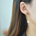 wholesale 925 Silver Gold-Plated Enamel Butterfly Earrings with Hetian Jade Inlay in Retro Chinese Style-0-1