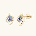wholesale S925 Sterling Silver Fashionable Light Luxury High-End Moissanite Stud Earrings for Women, Small Niche Design, Live Streaming Hit-0-0