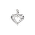 wholesale S925 Sterling Silver New Heart Pendant for Women, High-End Sense, Small and Unique, Personality and Elegance, Hollow-Out Mother-of-Pearl Design Peach Heart Silver Jewelry-0-5
