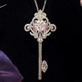 wholesale 925 Silver Shipei Jewelry 12ct High Carbon Diamond Pendant Heart Necklace 7*7 Figaro Chain 44cm-0-0