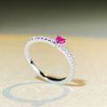 wholesale 925 silver minimalist ins-style non-fading rose red heart ring, a viral hit on Xiaohongshu-0-3