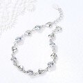 wholesale S925 Sterling Silver Zircon Inlaid "Love in Heart" Bracelet, Light Luxury High-End Gift for Girlfriend Valentine's Day Birthday-0-0