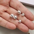 wholesale 999 pure silver beads loose beads size spacer beads cat eye beads DIY bracelet necklace jewelry handmade beading materials silver accessories-0-2