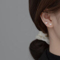 wholesale S925 silver small and simple butterfly earrings, cute, sweet, fresh, and suitable for daily wear, women's M01288-0-1