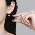wholesale S925 Sterling Silver Cross-Border Hot-Selling 1-Carat Moissanite Stud Earrings for Women, Fashionable and Elegant with a Sense of Luxury, D Color-0-3