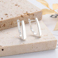 wholesale S925 Sterling Silver Geometric Minimalist Irregular Ear Clasp, Fashionable Commute, Niche Design, Versatile Women's Earrings-0-1