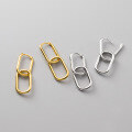 wholesale 925 Silver Nalan Oval Ear Clasp Women Interlocking Earrings Convertible Ear Accessories M01628-0-0