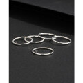 wholesale 999 pure silver minimalist ring for women, small and unique design, solid silver smooth surface, luxurious and high-end, index finger or pinky ring, matching couple bands-0-2