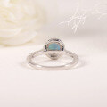 wholesale S925 silver plated with 18k gold minimalist alexandrite gemstone ring with synthetic stone new style-0-3
