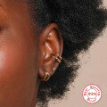 wholesale S925 Sterling Silver Double Layer Wave Minimalist Smooth Ear Cuffs, Trending Overseas Hot Seller-0-3