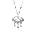 wholesale  999 Silver Maker's Auspicious Cloud Peace Lock Necklace for Women, Fashionable and Minimalist, Niche National Trend Design, High-End Sense Longevity Lock-0-4