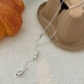 wholesale S925 Sterling Silver Korean Style Pendant Waterdrop Tassel Necklace Women New Luxury Fashion Collarbone Chain-0-1
