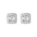 wholesale S925 Sterling Silver Ultra-Sparkling Luxurious Square Single Zirconia Full-Diamond Stud Earrings Source Factory Accessories Jewelry Wholesale-0-4