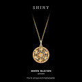 925 Silver Gilded 18K Gold French Vintage Floral Openwork Zircon Pendant Necklace-0-5