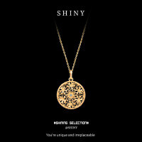 925 Silver Gilded 18K Gold French Vintage Floral Openwork Zircon Pendant Necklace-S925 Sterling Silver with Gold + Zircon  925 Silver