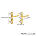 wholesale S925 Sterling Silver 074 Cross-Border Bestseller Small and Exquisite Zircon Earrings for Women, Trendy Ins-Style Earrings-0-8