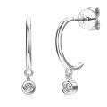 S925 Sterling Silver D-color Moissanite Bow Earrings-0-24