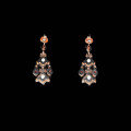 wholesale Gold-Plated 925 Silver Earrings with High-Carbon Diamonds, Shell, and Skirt Hem Design for Party, Exquisite and Versatile Jewelry for Women-0-3