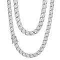 wholesale S925 Sterling Silver Moissanite 10mm Cuban Link Chain Hip Hop Jewelry for Men, TEMU Best Seller-0-4