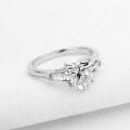 S925 Sterling Silver Sweet Heart Zircon Ring, Fashion Jewelry Wholesale-0-2