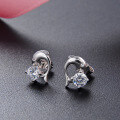 wholesale S925 Sterling Silver Korean Version Small Fresh Style Elegant Dolphin-Shaped Stud Earrings with Zirconia, Creative Niche Christmas Gift-0-2