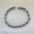 wholesale S925 silver gold-plated XO pave double-color bracelet for women, new design, Euro-American vintage style-0-1