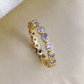 wholesale S925 Sterling Silver Gold-Plated Zhuo Zhifan Bubble Stack Ring High-End Stackable Diamond Ring Full Zirconia Setting-0-3