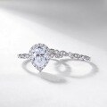 wholesale 925 Silver Exaggerated and Grand 19CT Moissanite Ring for Women, Classic European and American Style, Fashionable and Versatile Full Diamond Ring Wholesale-0-1