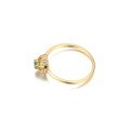 wholesale 9K, 14K, 18K gold vintage-style crown ring with natural emerald zirconia, factory direct wholesale-0-2