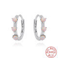 wholesale S925 Sterling Silver Triple-Layer Diamond and Opal Ear Cuff with a minimalist, high-end feel-0-6
