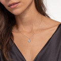 S925 Sterling Silver Moissanite Necklace, Luxury Minimalist Infinity Waterdrop Pendant Choker-0-0