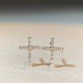 wholesale 925 Sterling Silver Moissanite Cross Earrings with D Color Moissanite, Eight Hearts and Eight Arrows, Excellent White, European and American Hip Hop Style-0-2
