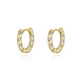 wholesale 925 Sterling Silver Retro Rainbow Zircon Ear Clasps For Women,ins, Cross-border Ready Stock-0-1