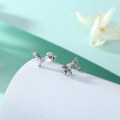 wholesale 925 Sterling Silver Zircon Crystal Flower Earrings High-End Floral Earrings Premium Quality Wholesale-0-3