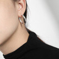wholesale S925 Sterling Silver HEH1529 Korean Style Minimalist Earring Hoops, Elegant and High-End Small and Large Circle Earrings for Women-0-2